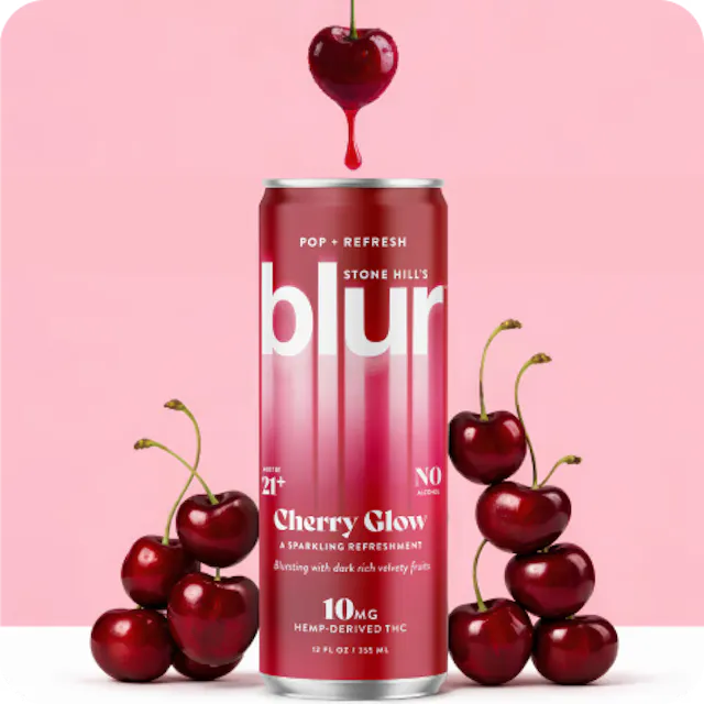 Blur Beverage Cherry Glow 10mg/12oz (hybrid, drinks)