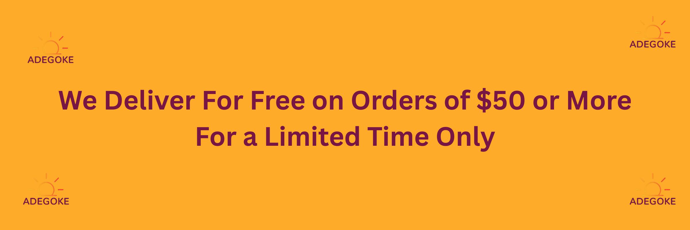 Free Delivery at Adegoke Dispensary