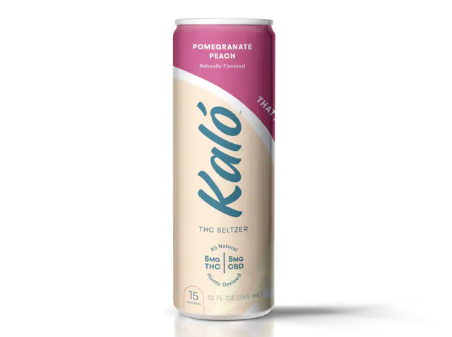 Kaló Kalo Seltzer Pomegranate Punch 1 THC : 1 CBD 12oz/5mg (papers-rolling-supplies, 0.14g)