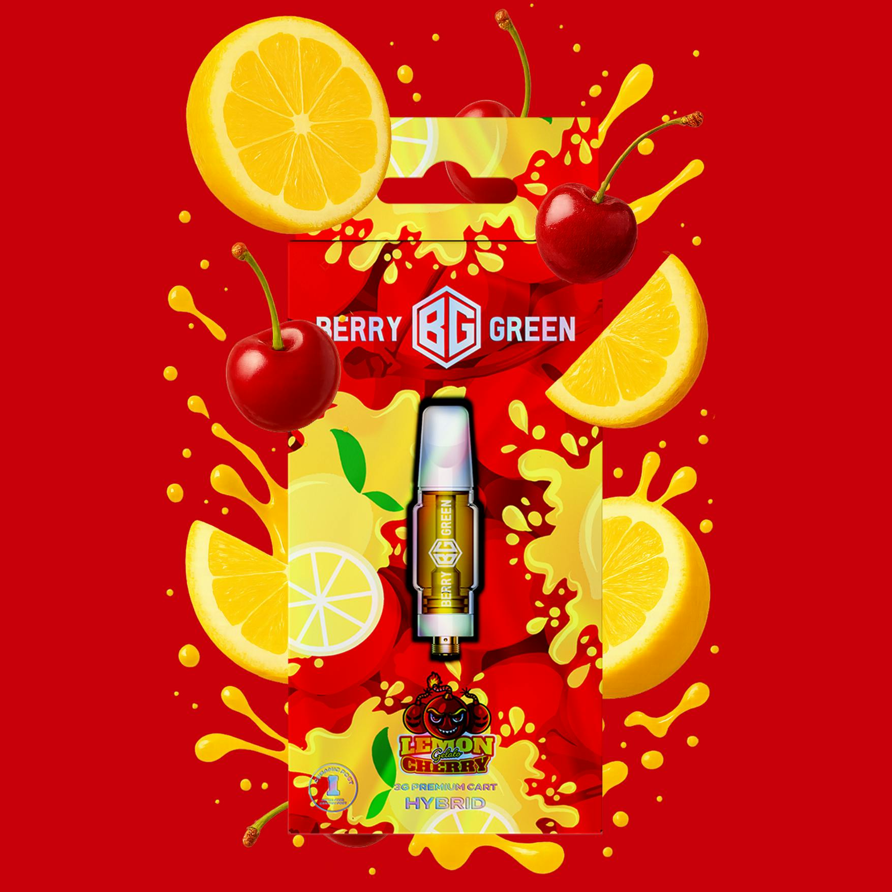 Berry Green - 510 Vape Cartridge - (3g) - Hybrid - **LEMON CHERRY GELATO** (2/$20)