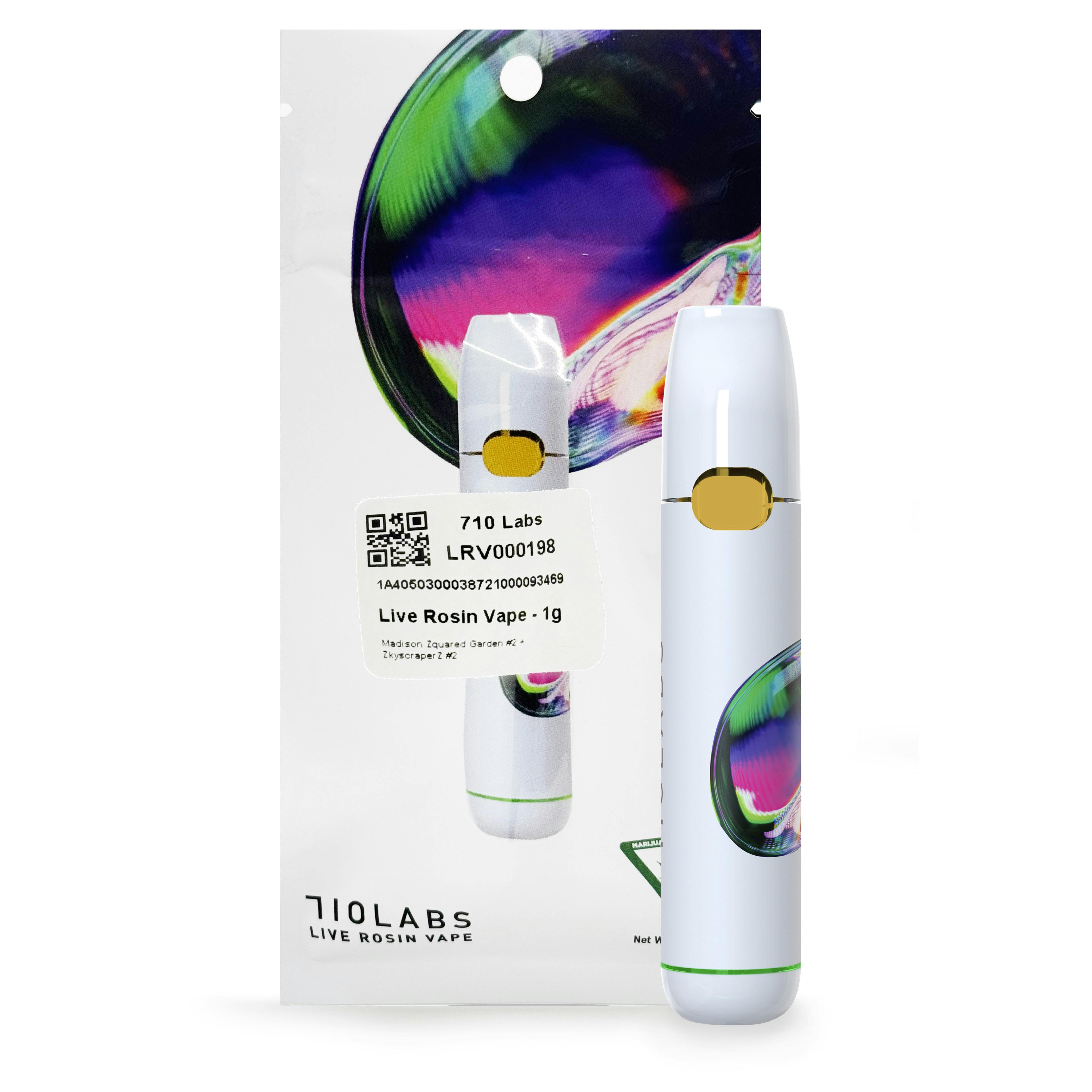 710 Labs Madison Zquared Garden 2 + ZkyscraperZ 2 Live Rosin