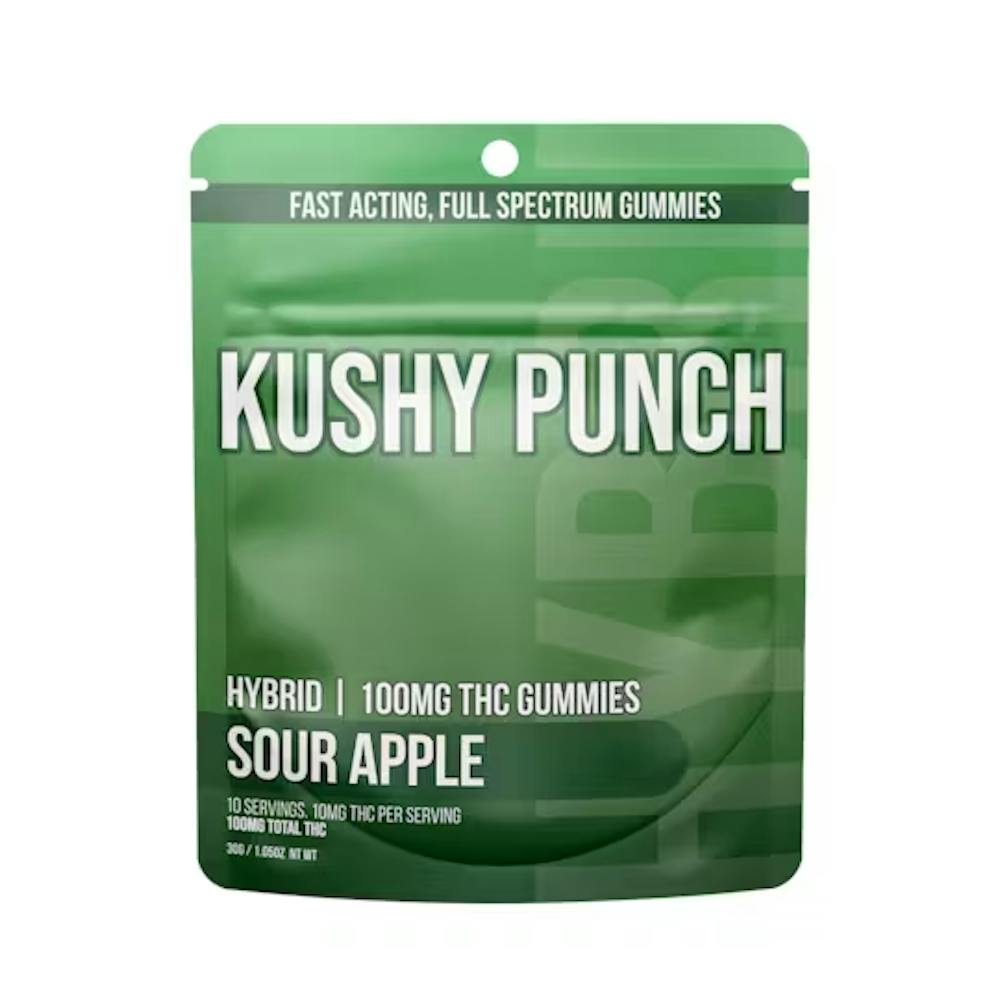 Product Kushy Punch | Sour Apple | Gummies | 100mg