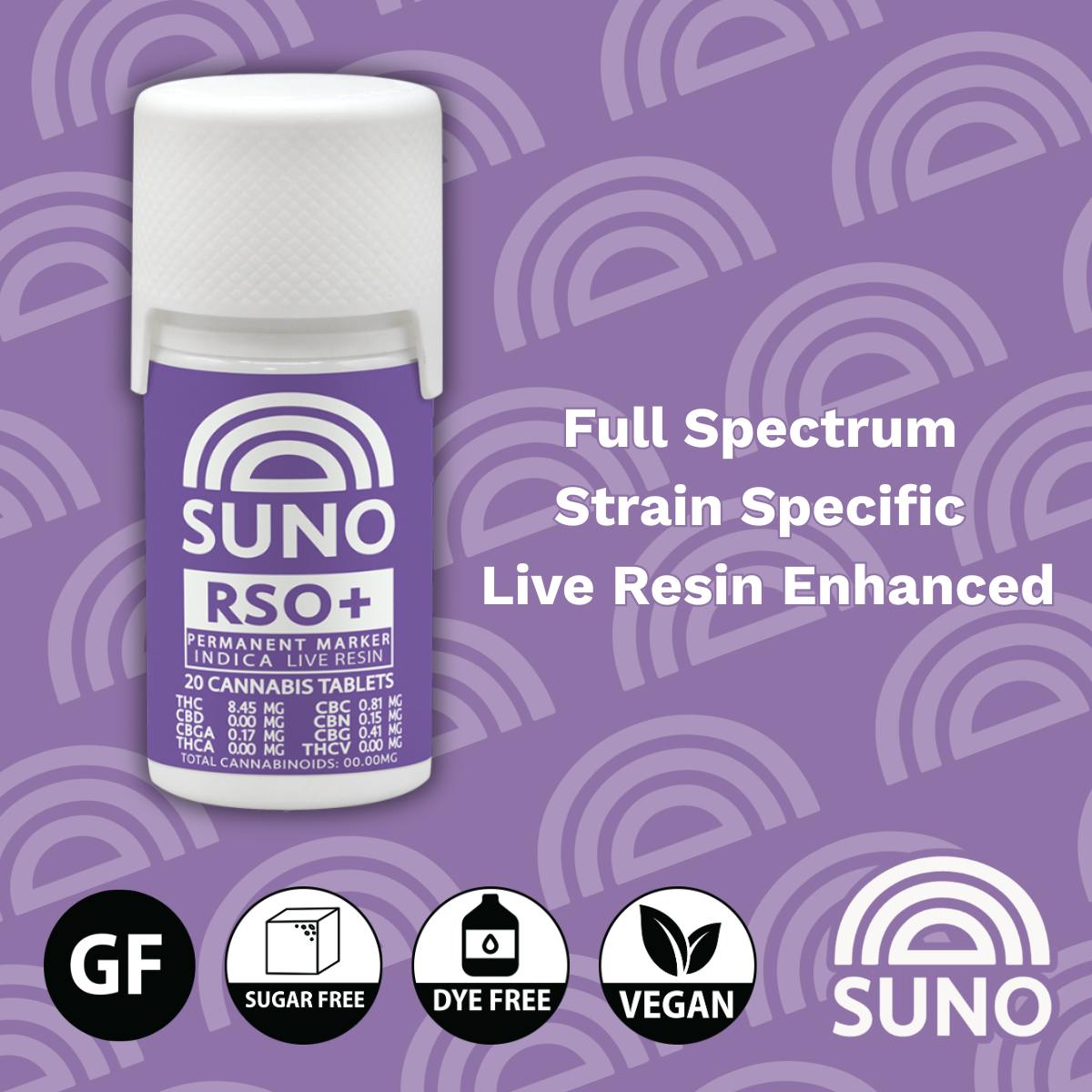 SUNO - 200mg RSO Tablets + Live Resin - Permanent Marker