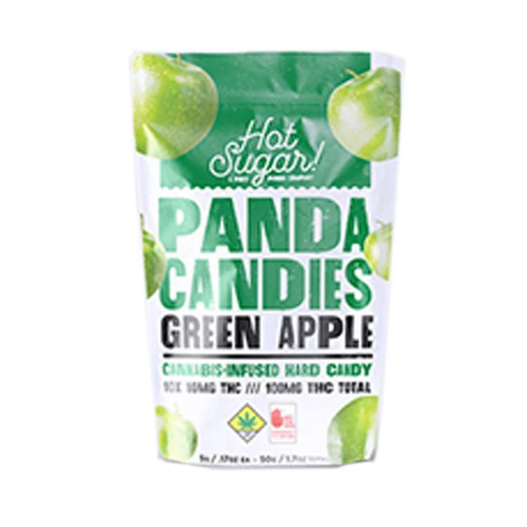 Hot Sugar 10pk Panda Candies Sour Green Apple gofhs - Canna4Life