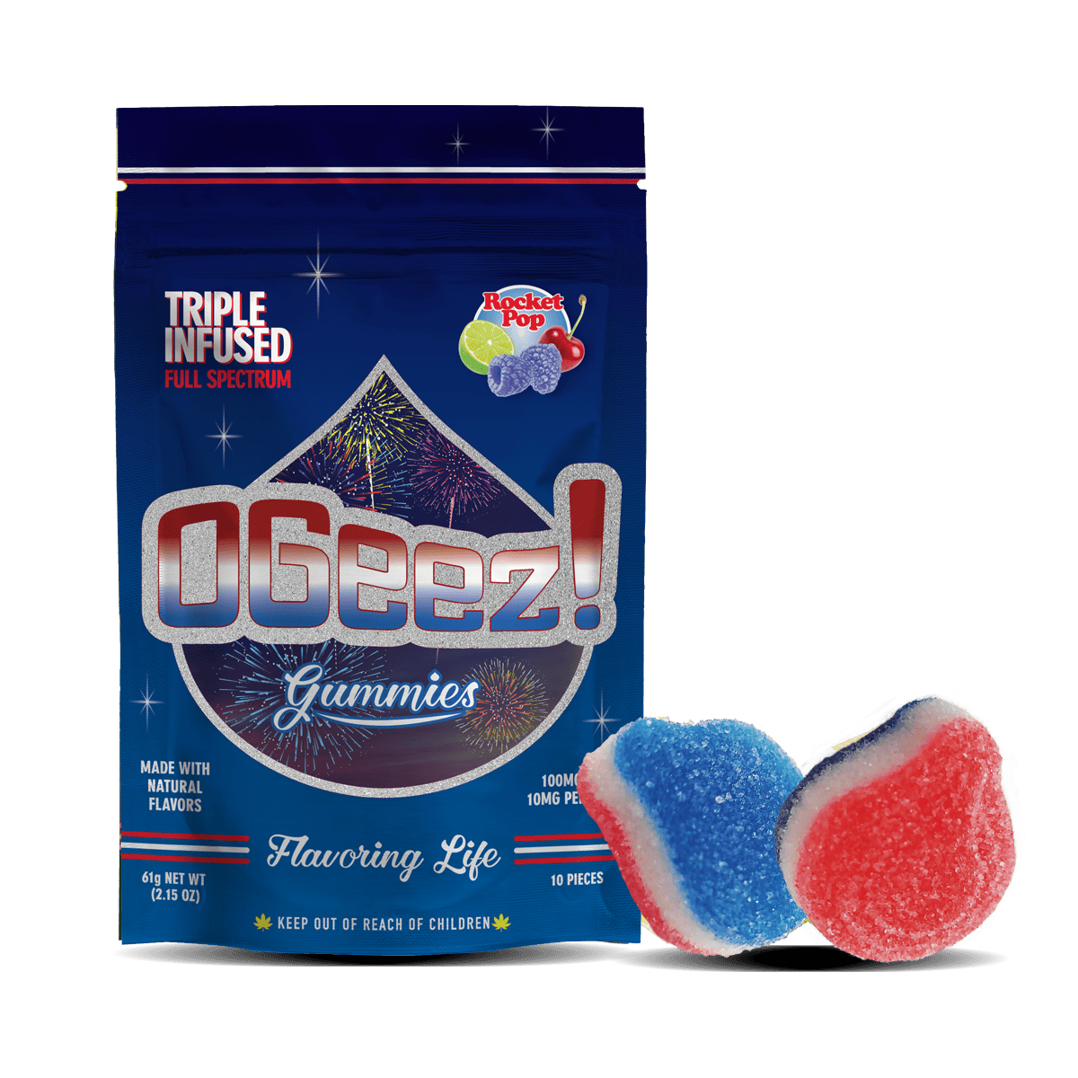 OGeez! Rocket Pop | Triple Infused | 10pk - High Rollers Cannabis