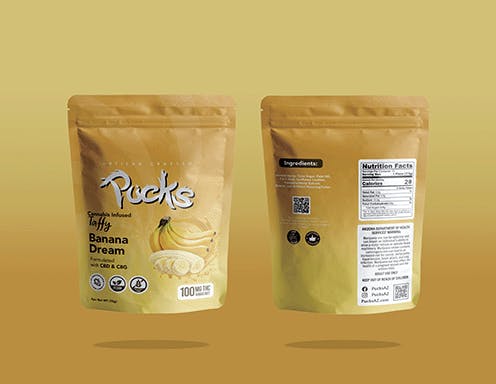 Pucks 10mg 10pk - Banana Dream Taffy