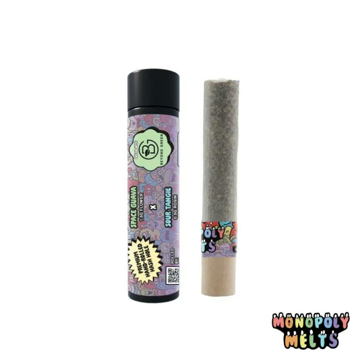 Monopoly Melts x GT x Beyond Green - 2g Hash Rosin Infused Donut - Space Guava x Sour Tangie