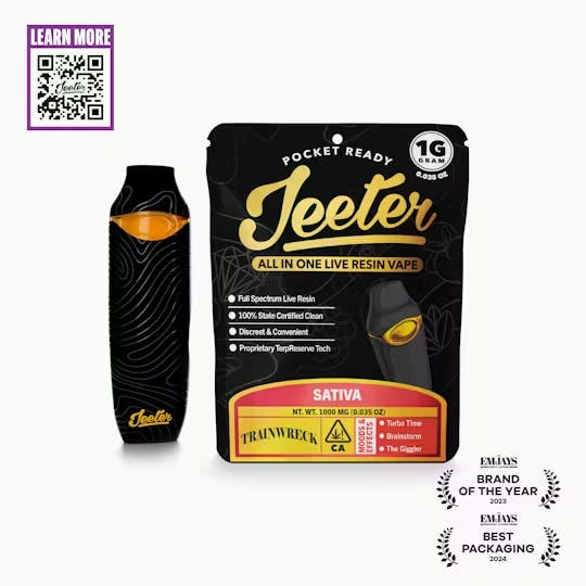 Jeeter - 1g Live Resin Disposable - Trainwreck