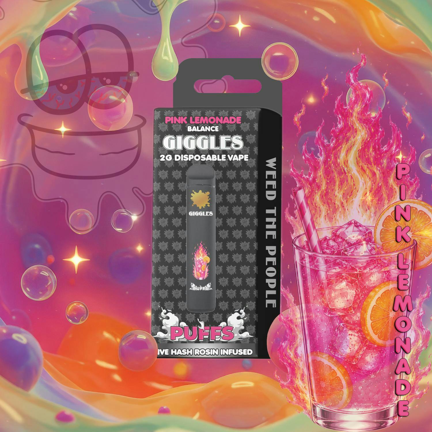 Giggles - 2g Live Rosin Disposable - Pink Lemonade