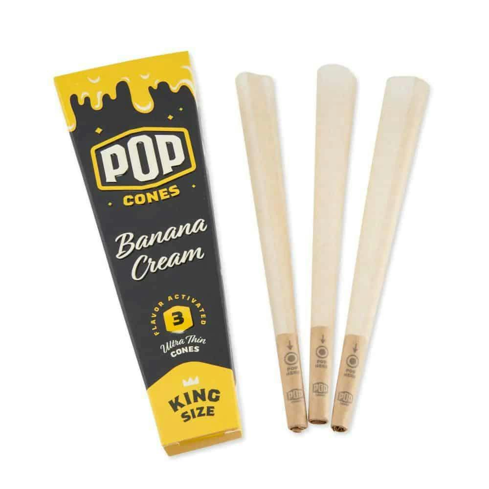 Pop cones - king size - 3pk - banana cream