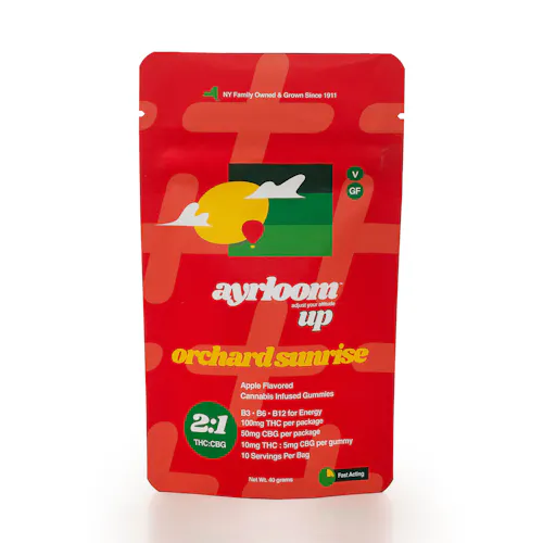 Ayrloom Cranberry Apple ‘Orchard Sunrise’ | 2:1 | 10MG THC : 5MG CBG 10 Pack-active