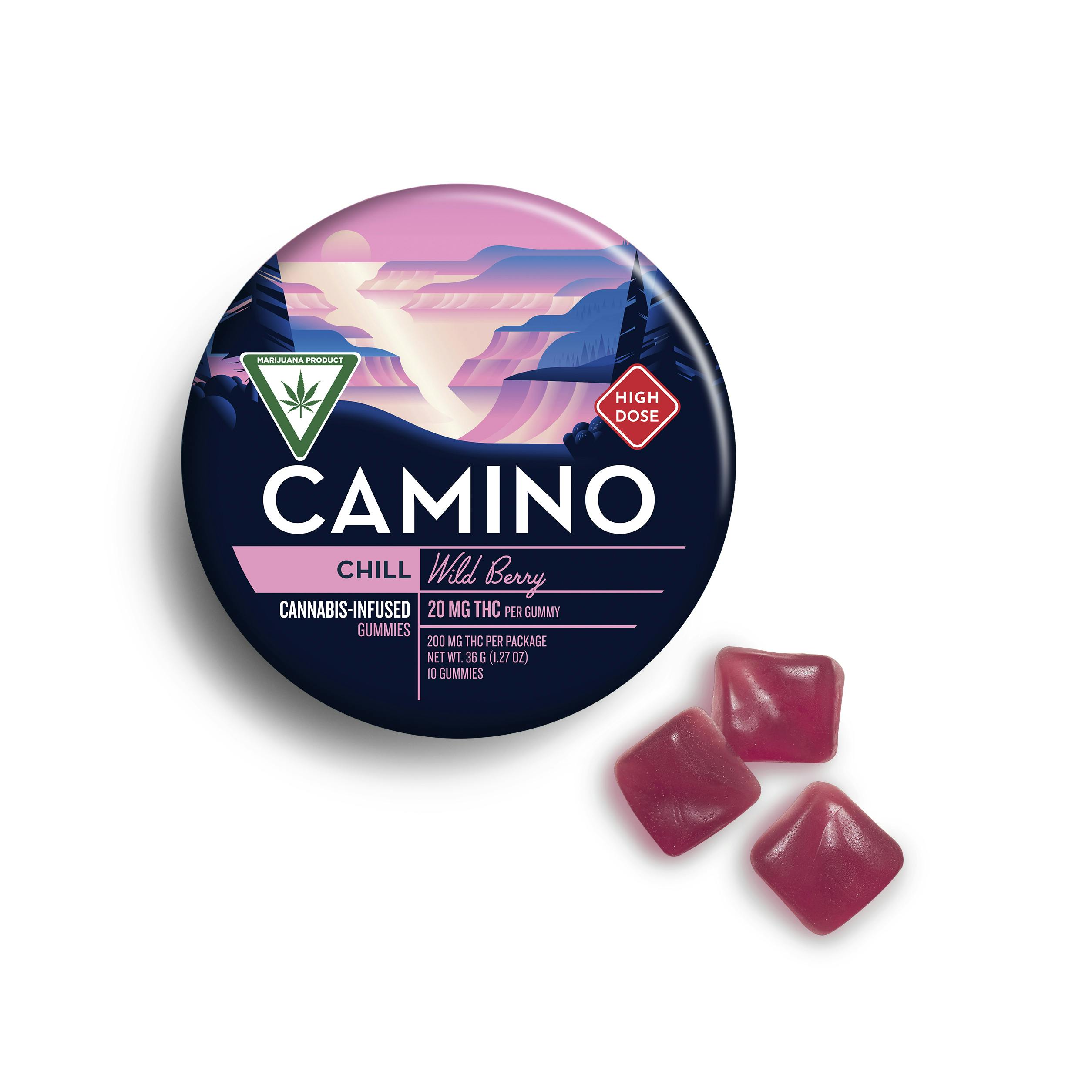 Camino 'Chill' Wild Berry High Dose Gummies [10pk] (200mg THC)