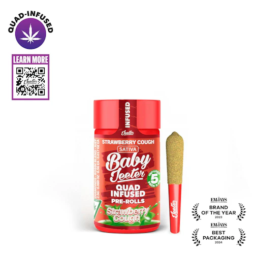 Jeeter - 5-Pack .5g Quad Infused Prerolls - Strawberry Cough