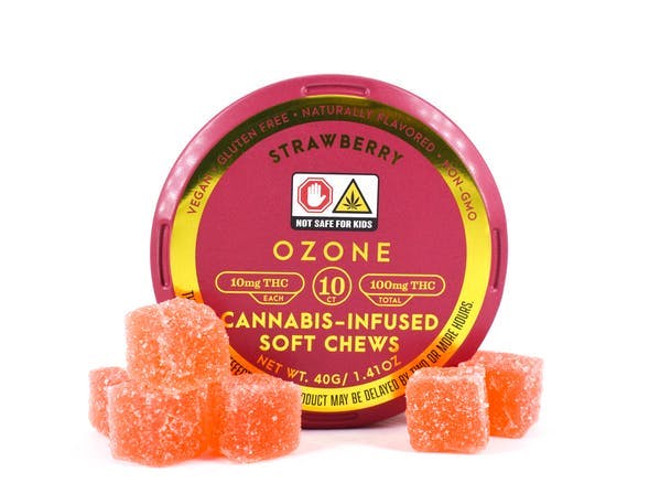 Ozone | Strawberries & Cream | Soft Chews | 10 Pack 100mg