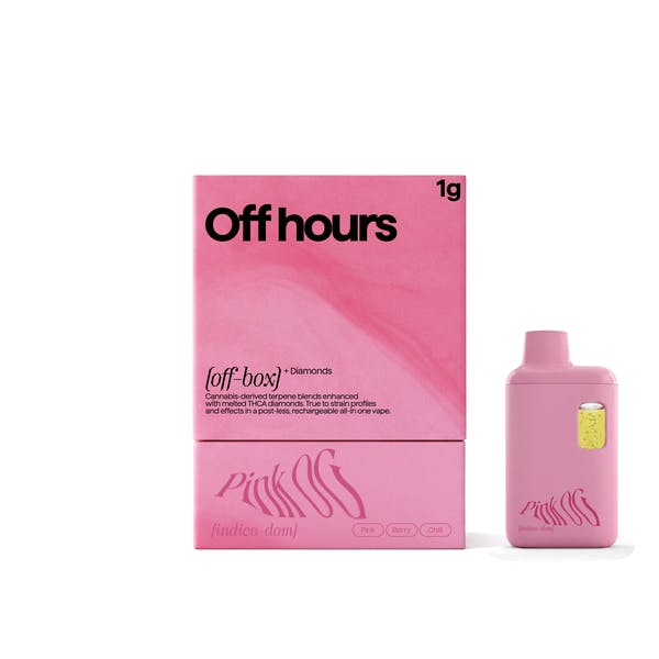 Off hours - Box All-in-one Liquid Diamonds Vape Pen (Pink OG)