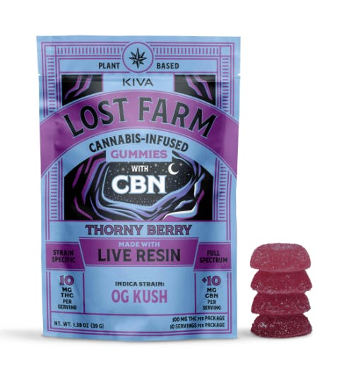 Edibles | Lost Farm | Thorny Berry x OG Kush CBN 10:10 Resin | 10 ct | 100mg