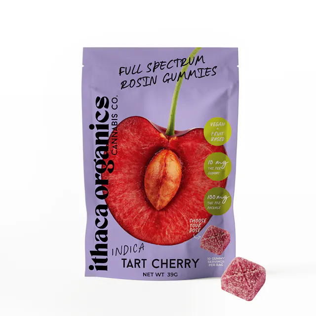 Ithaca Organics Cannabis Co. Tart Cherry Rosin Gummies