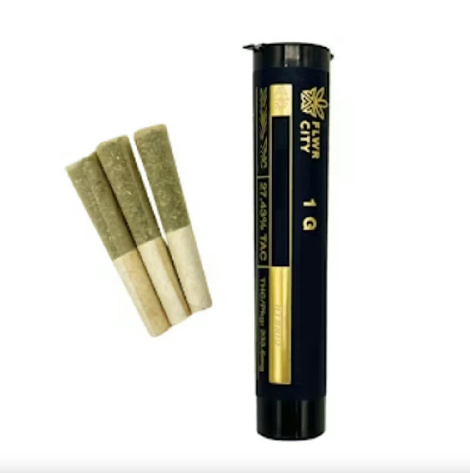 FLWR CITY- 0.35g Dogwalker Pre roll joints 3pk-Truffle Monkey