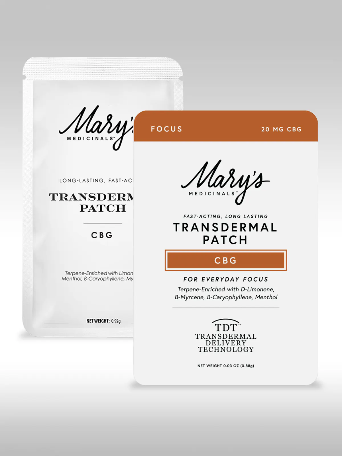 Mary’s Medicinals – Transdermal Patch – Focus (CBG) 20mg 0.001g ...
