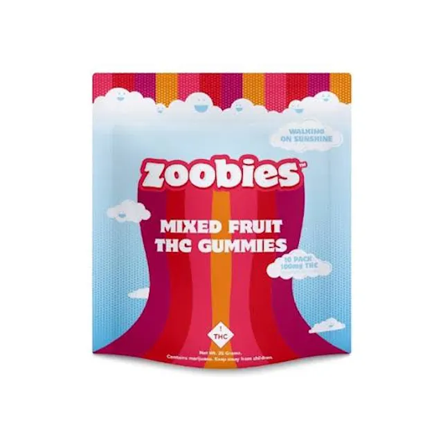 Zoobies Gummies Mixed Fruit Hybrid 10pk/100mg (2.8g)