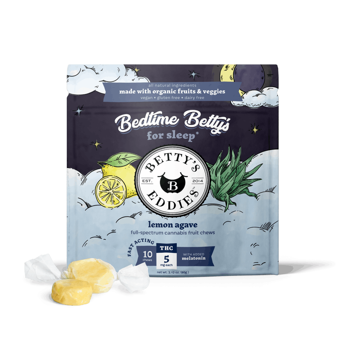 Betty's Eddies - Bedtime Fruit Chews 50mg - Lemon Agave