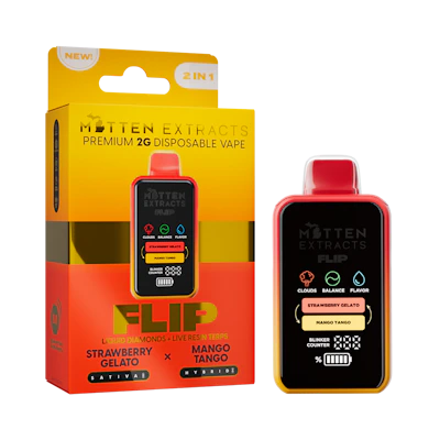 Mitten Extracts - 2g Flip Disposable - Strawberry Gelato / Mango Tango (S/H)