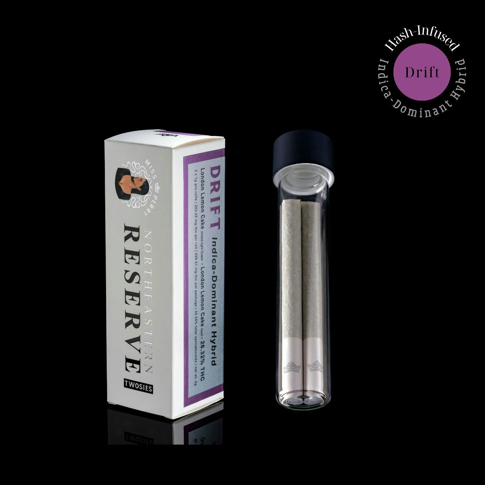 Miss Perry | London Lemon Cake  Flower | London Lemon Cake Hash | Infused Pre-Roll 2pk
