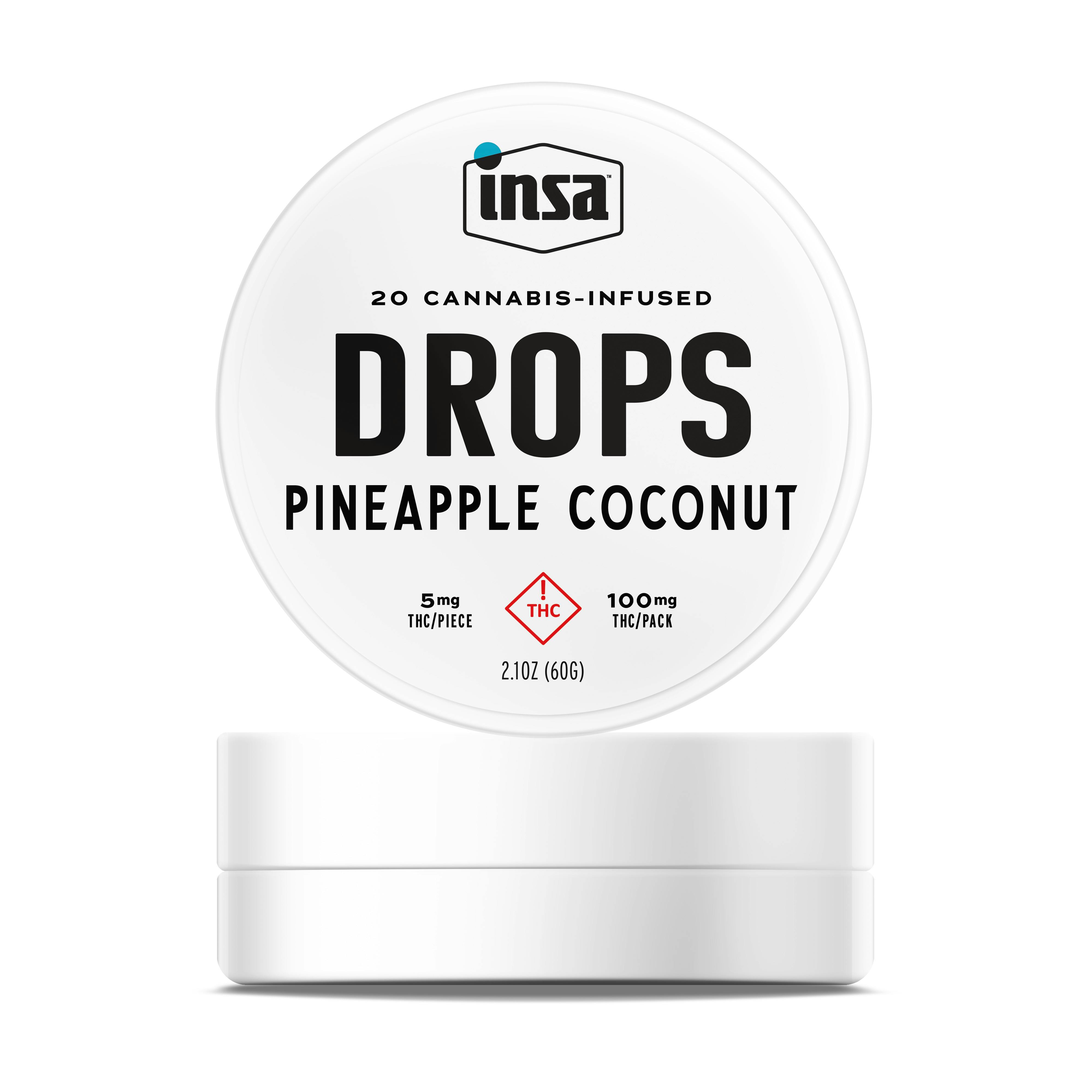 Drops/Chews - Pineapple Coconut Chews - 100mg (20 Chews)