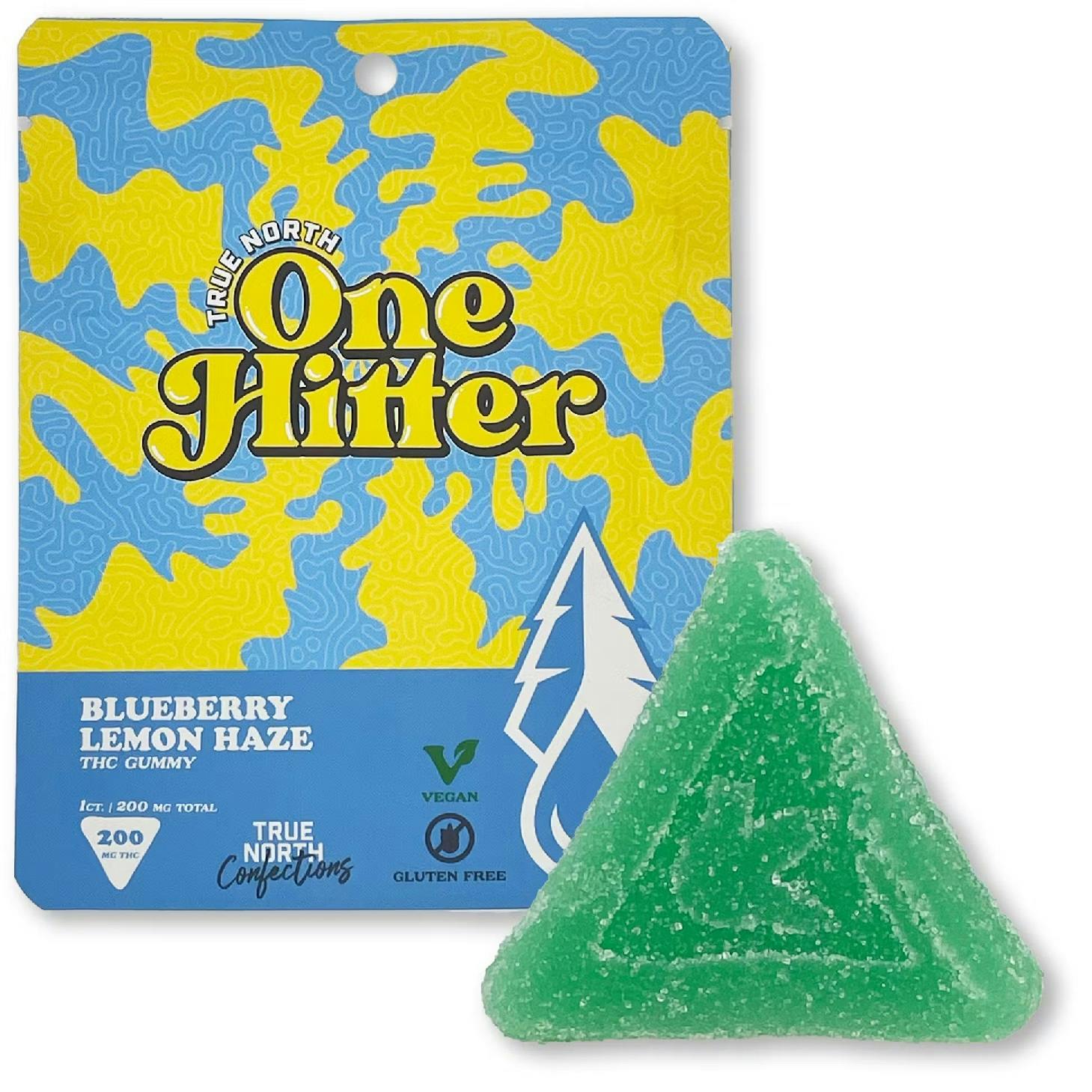Product: True North Confections | Blueberry Lemon Haze One Hitter Gummy | 200mg