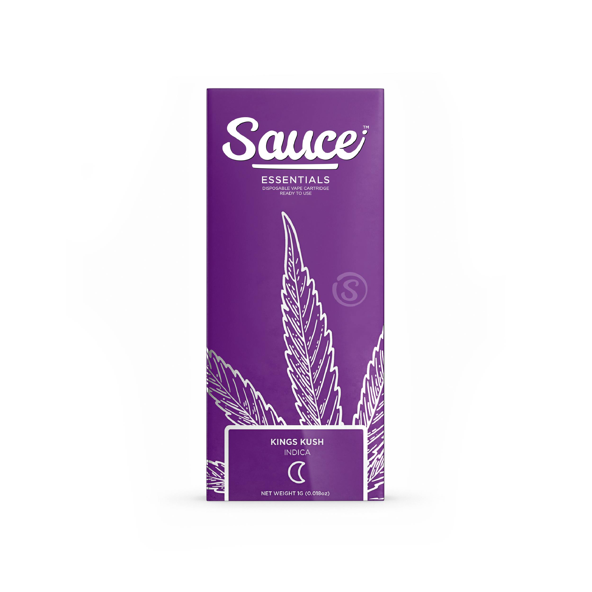 New Standard Sauce Kings Kush Essentials Disposable/Rechargeable Allinone Cartridge 1g