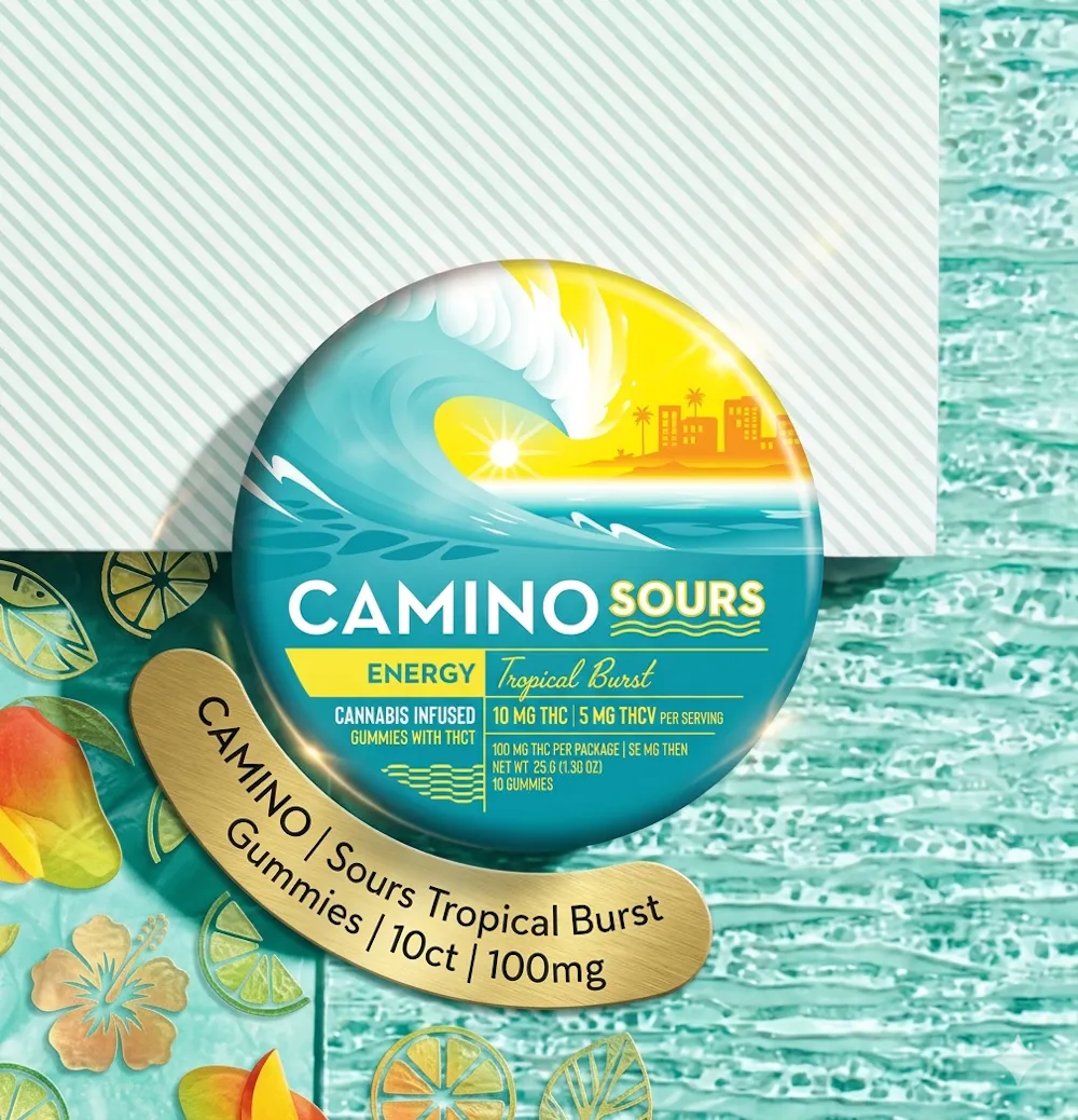 Product Camino | Sours Tropical Burst | Gummies | 10ct | 100mg