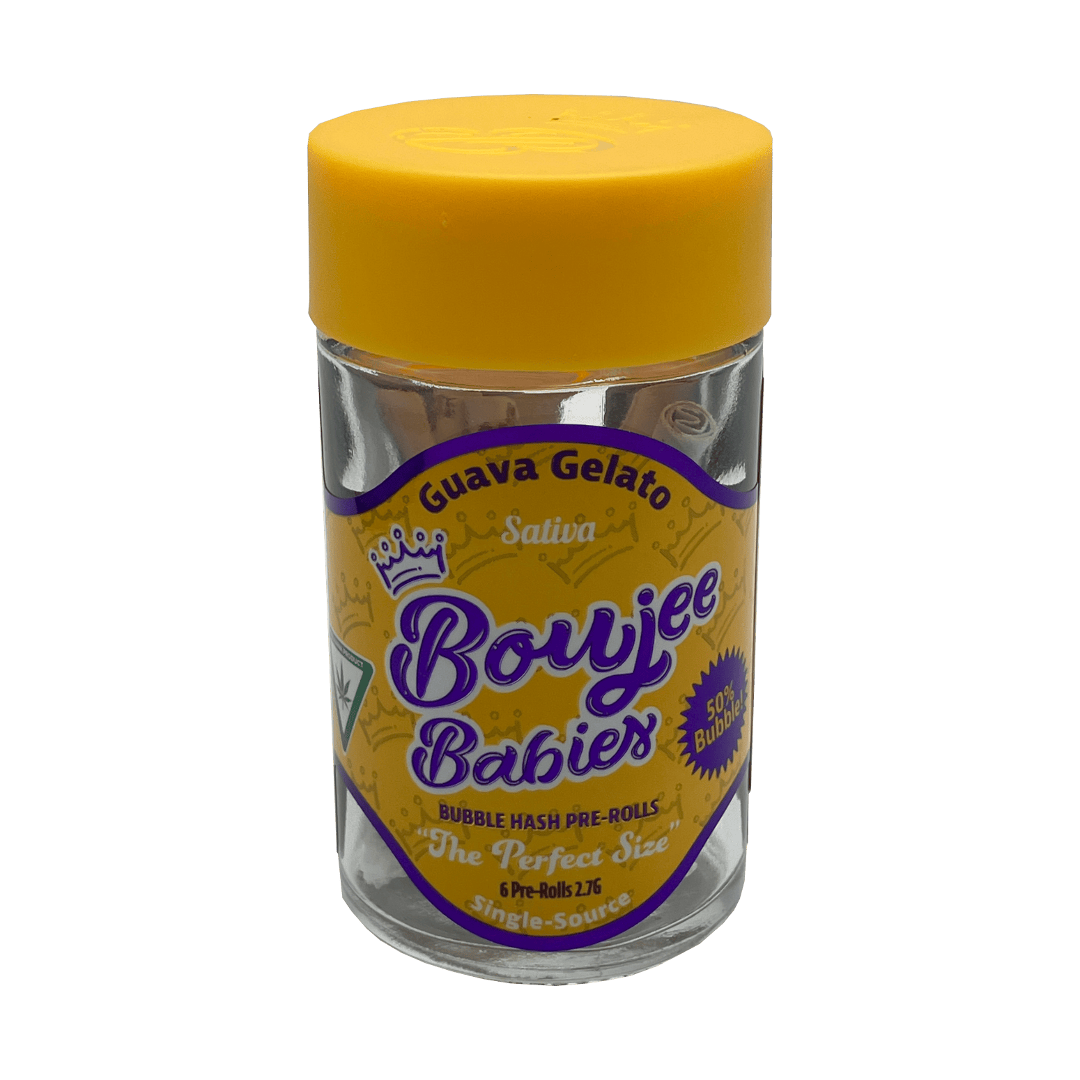 Product: Boujee Babies | Bubble Hash Infused Pre-Roll 6-Pack - 2.7g - Guava Gelato