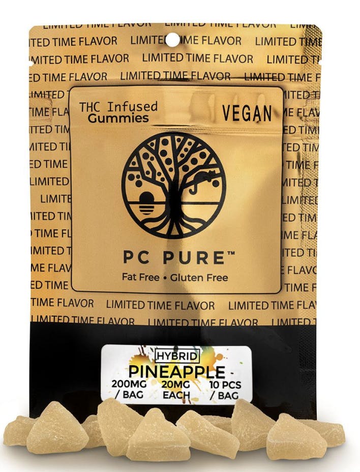 Product: PC Pure | Gummies - 200mg - Pineapple (Hybrid)