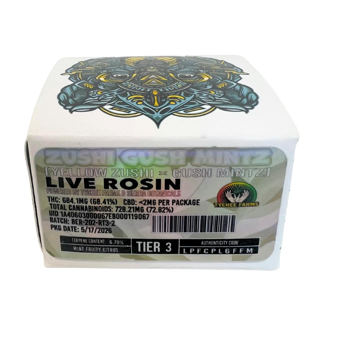 BEAR LABS LIVE ROSIN TIER 3 1G: ZUSHI GUSH MINTZ