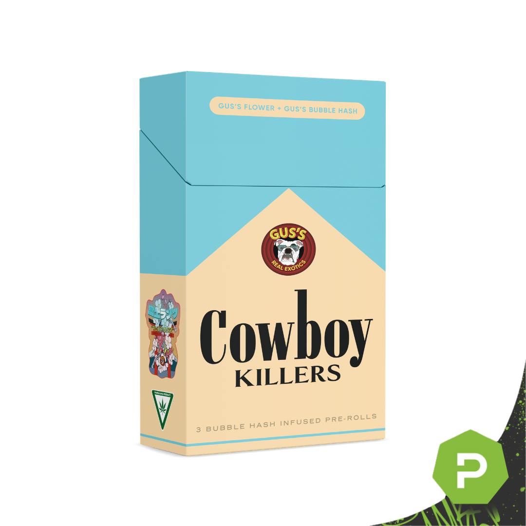 Gus's Real Exotics Cowboy Killers Bubble Hash Infused 3pk | Fuji