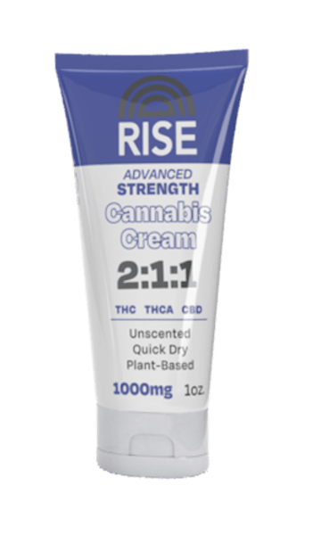 RISE | 1oz Advanced Strength Cream 2:1:1 THC:THCA:CBD | 500mg:250mg:250mg