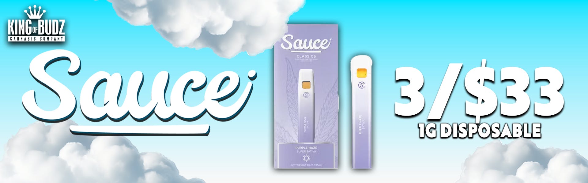 Sauce 1g disposable *excludes reserve* 3/$33 (7/20-8/2)