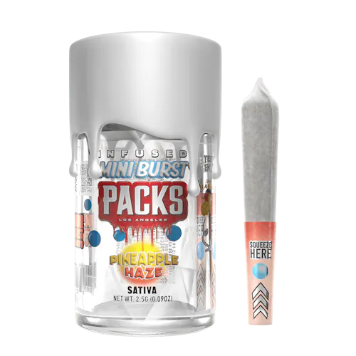 Packs | Pineapple Haze | Mini Bursts | Pre-Roll | 2.5g-1