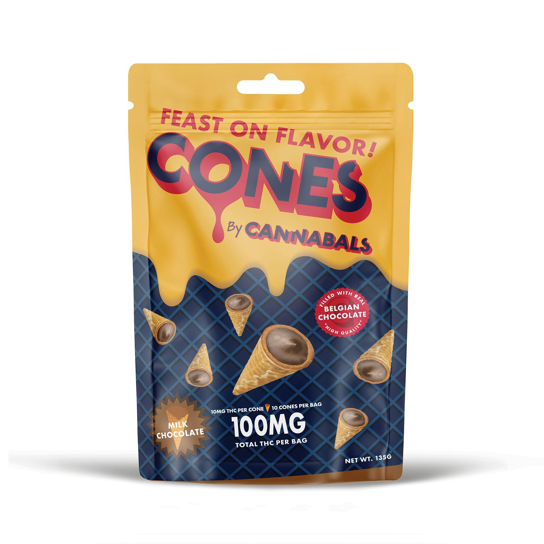 Cannabals Milk Chocolate - Cones - 100mg THC - 10pk