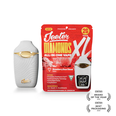 Jeeter - 2g Liquid Diamond Disposable - Strawberry Sour Diesel - DISPOSABLES by Jeeter at King of Budz