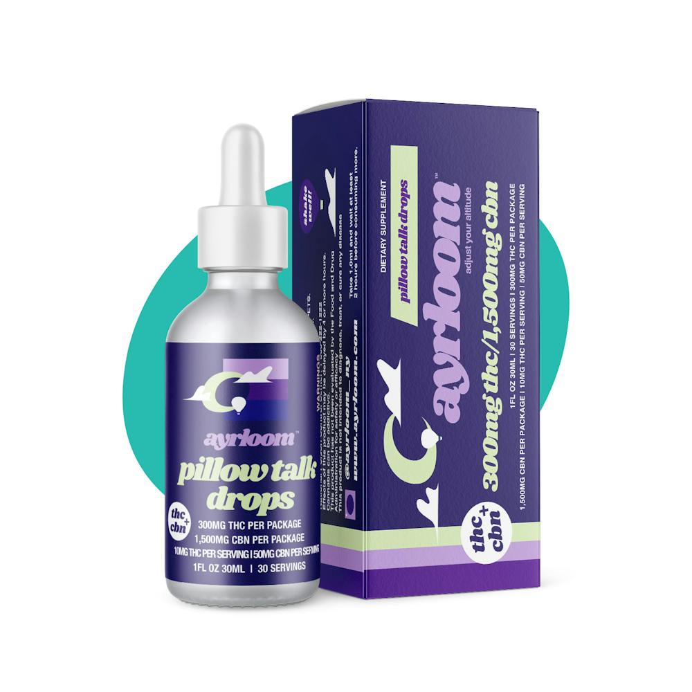Product Ayrloom | Pillow Talk Drops | 1:5 | 300MG THC : 1500MG CBN
