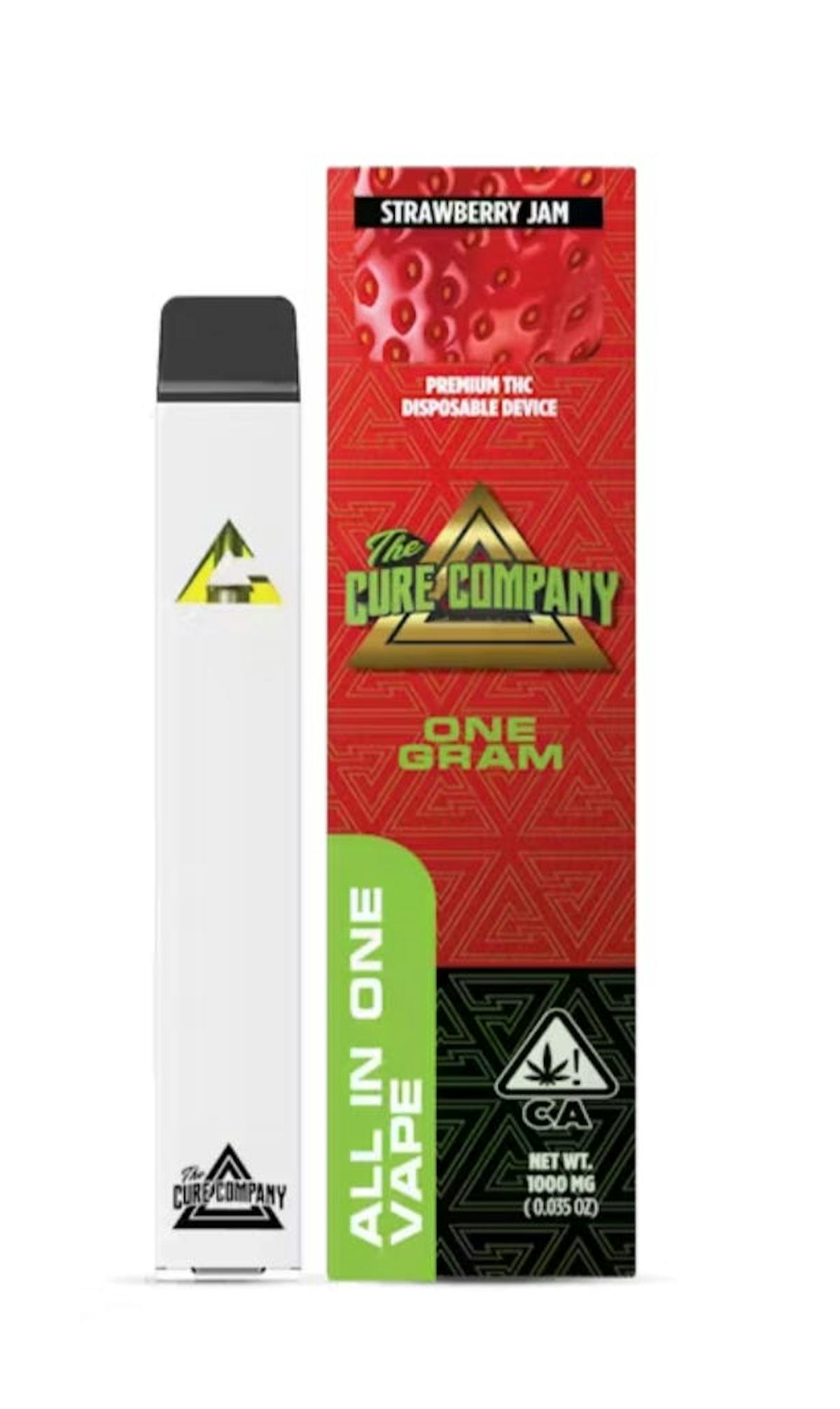 Photo of The Cure Company Strawberry 1g Disposable Vape