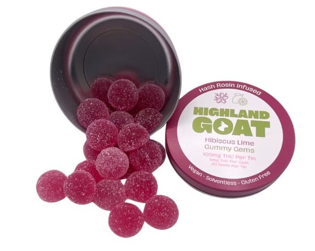 Gummy Gems | Hibiscus Lime | Hash Rosin Infused | 100mg