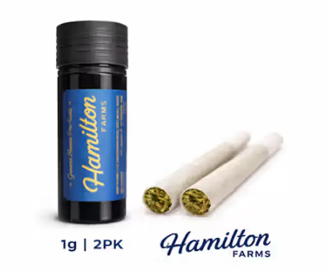 Hamilton Farms Pre-Roll Pack Donnie Burger 2pk/1g (indica, packs)