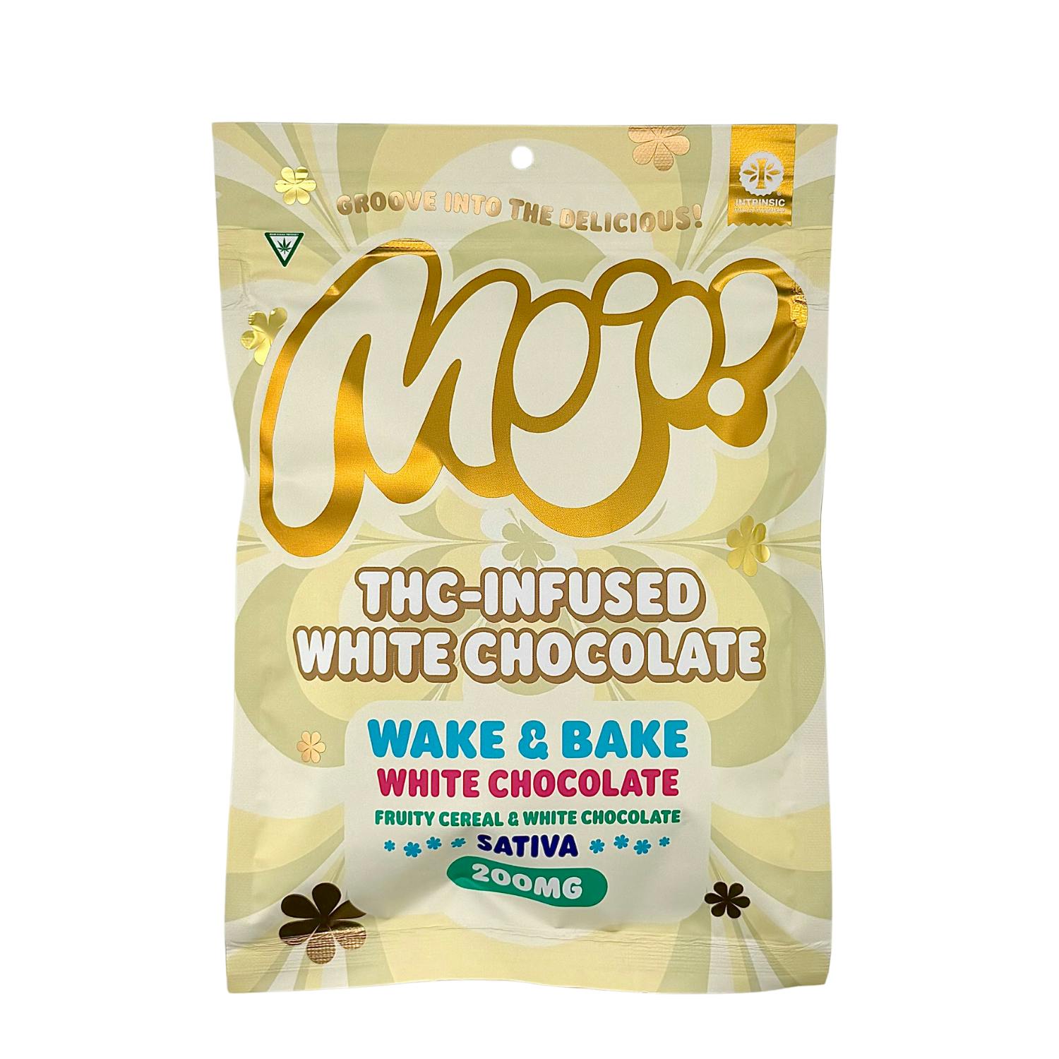 Mojo - Edibles - (200mg) - Sativa - **WAKE & BAKE WHITE CHOCOLATE** (3/$33)