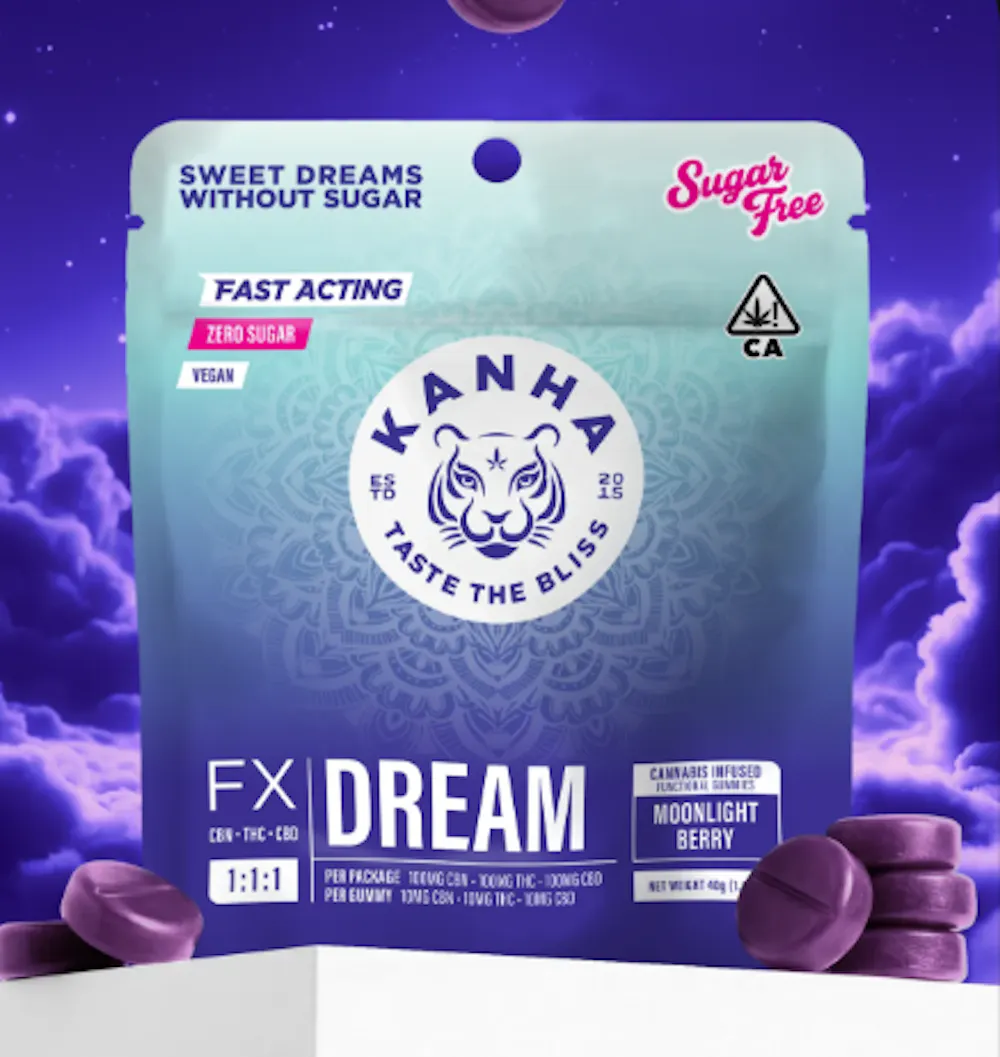 Product Kanha Nano | Dream - Moonlight Berry | 1:1:1 | Sugar Free | 100mg
