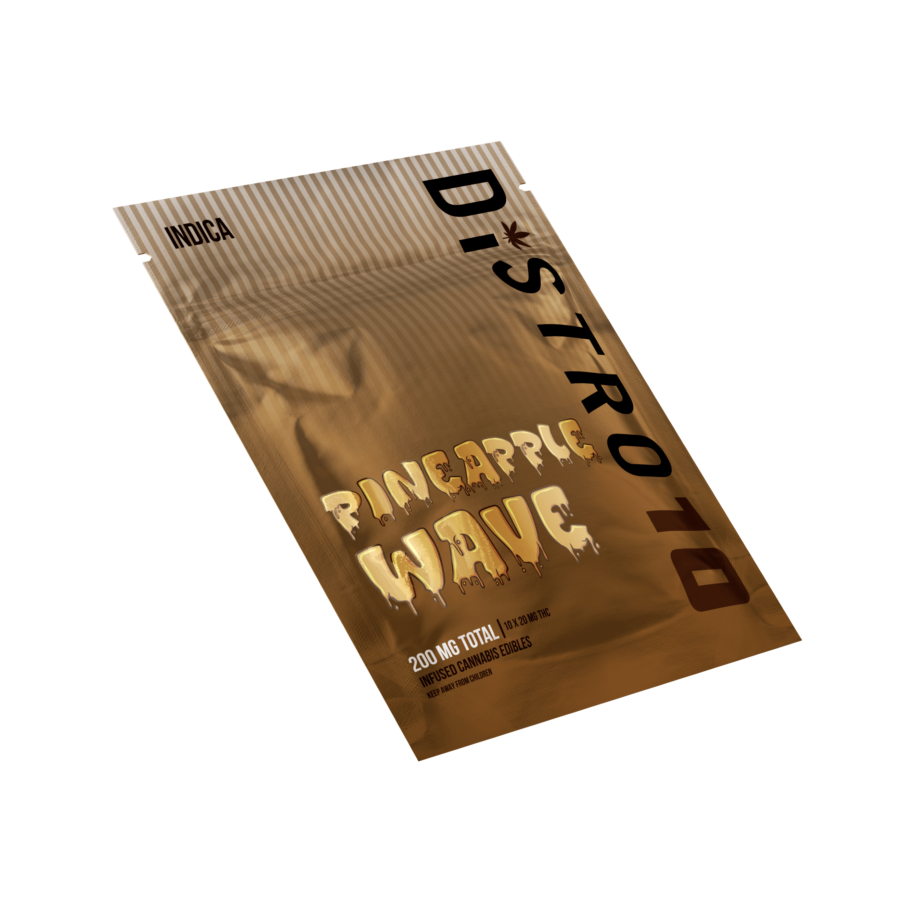Product: Distro 10 | Pineapple Wave | Infused Gummies | 200mg | Indica