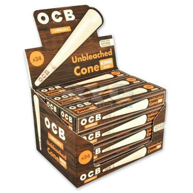 Accessories OCB Virgin Unbleached  Cones King Size 24pk