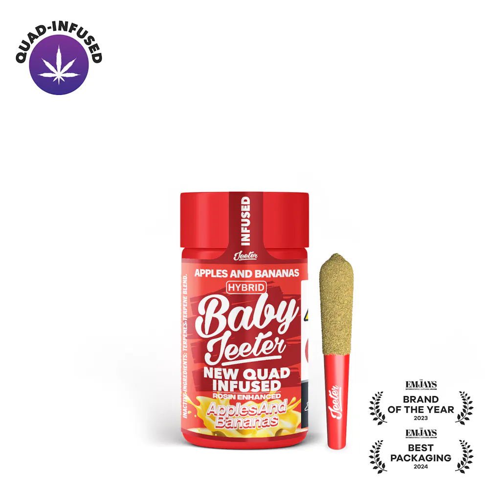 Product Jeeter - Baby Jeeters Apples & Bananas - 2.5g - 5pk - Infused Prerolls