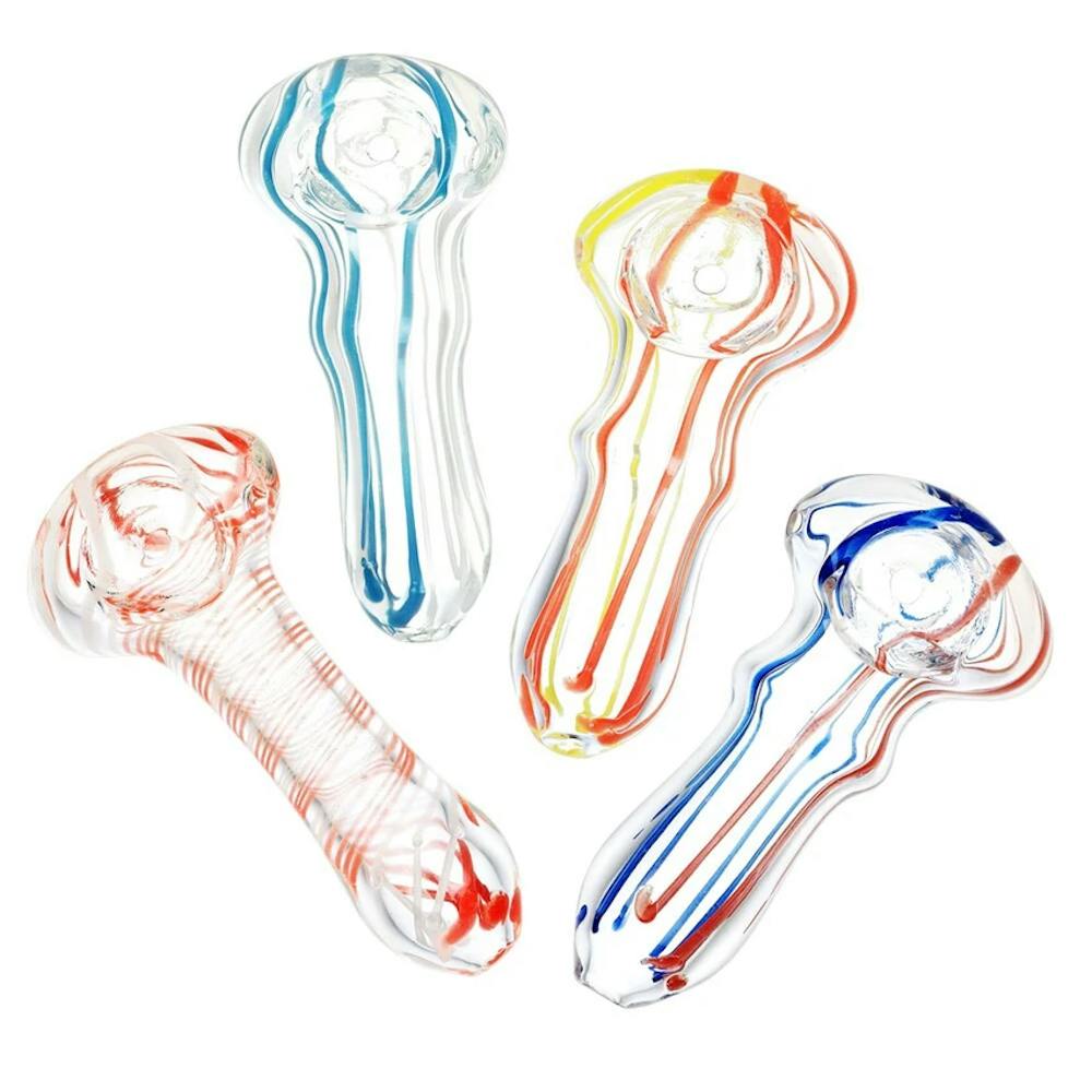 Product SeshGear Striped Glass Pipe 3.75"